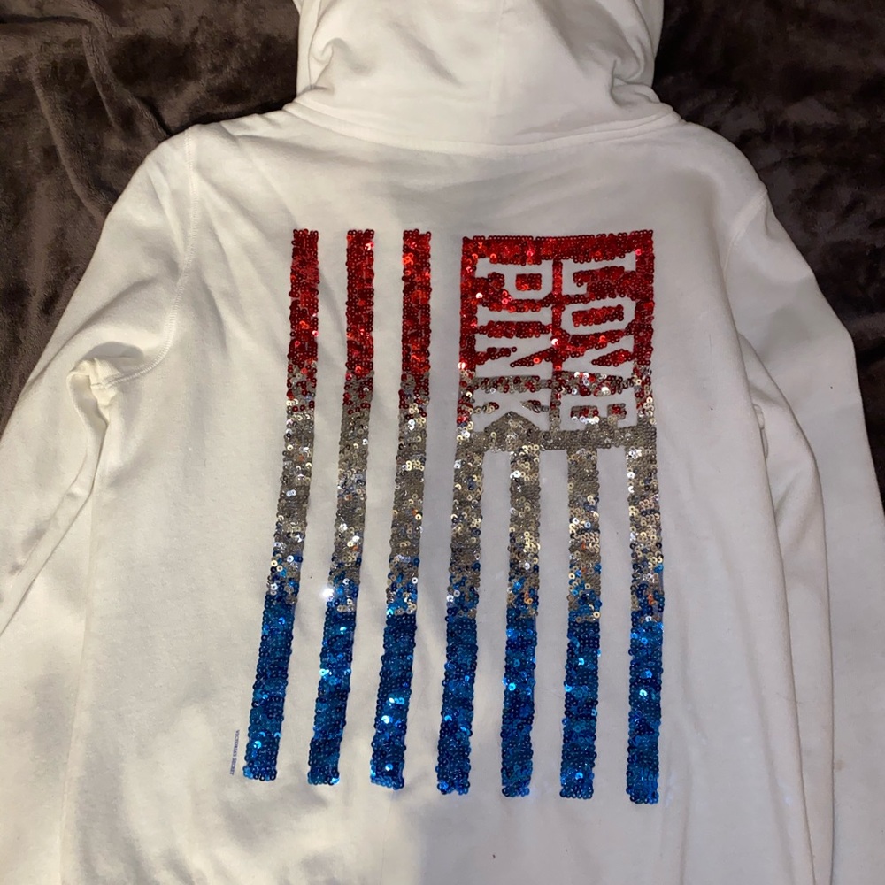 Victorias Secret Pink american flag Zip up